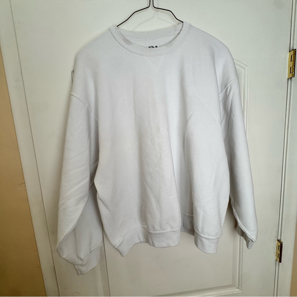 Fruit of the Loom Mens Off-White Crewneck Sweatshirt Size 2XL